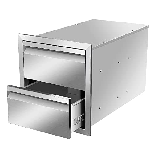 RAILEN Outdoor Kitchen Double Drawers