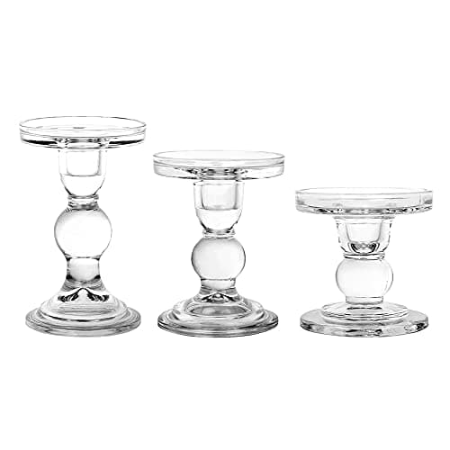 Elegant Glass Candlesticks