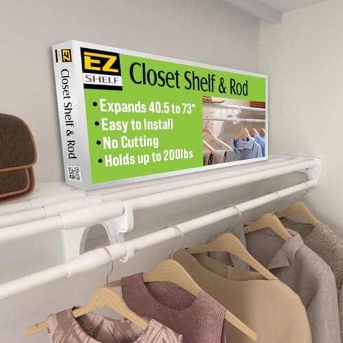 EZ Shelf - Closet Shelf with Rod