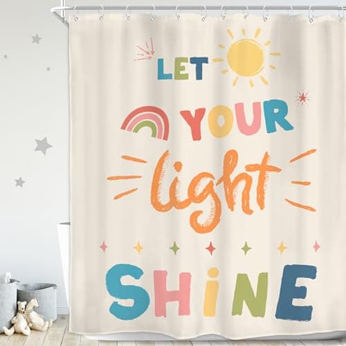 Homewelle Kids Quotes Shower Curtain