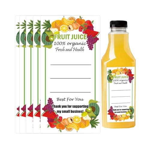 SMARSTICKER Juice Bottle Labels