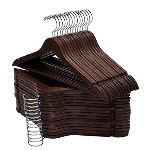 ELONG HOME Wooden Hangers 30 Pack