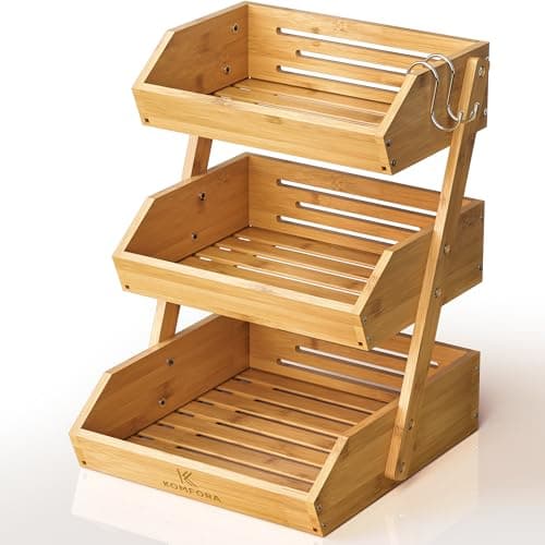 KOMFORA Bamboo Fruit Basket