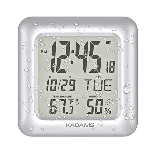 KADAMS Waterproof Bathroom Clock