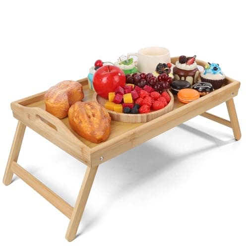 ZJYOUZHU Bamboo Bed Tray