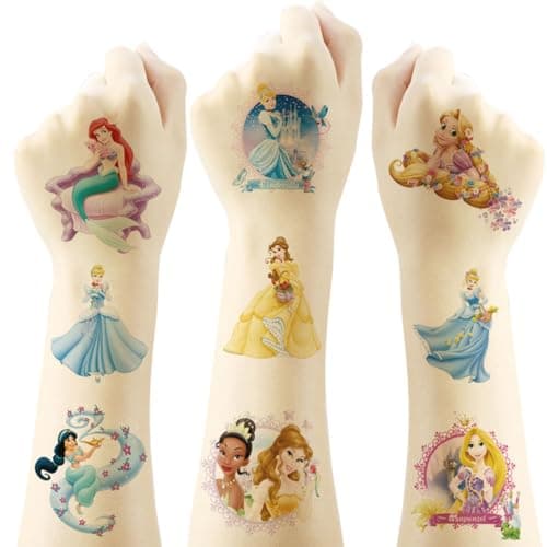 YONGAI Princess Temporary Tattoos
