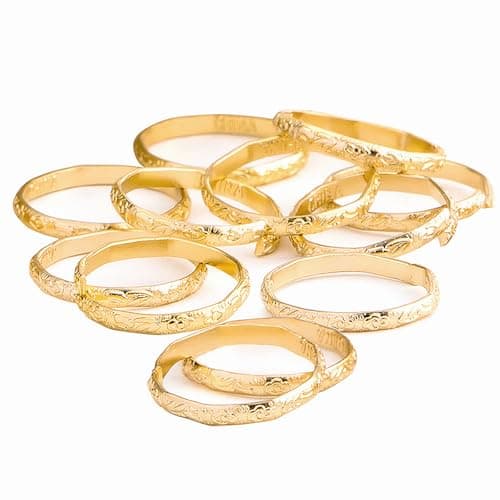 Amscan Gold Metal Wedding Bands