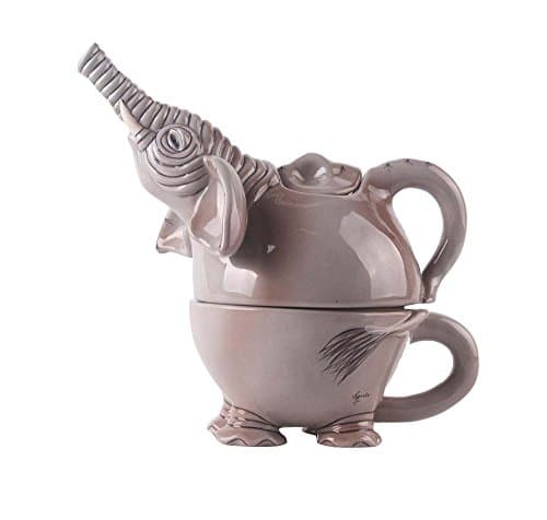 Blue Sky Ceramic Elephant Tea Set