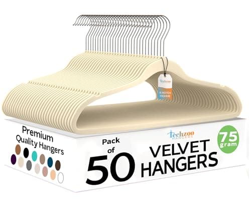 TechZoo Velvet Hangers 50 Pack