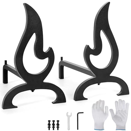 Zettfuly Cast Iron Andirons