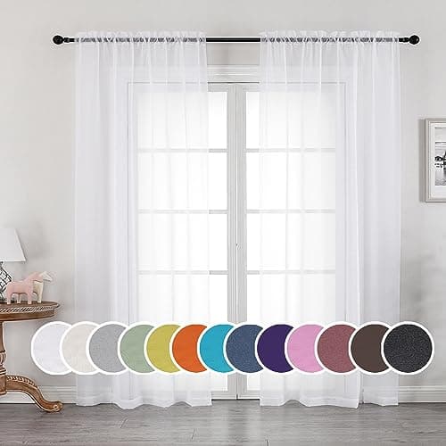 OWENIE Sheer Curtains Set