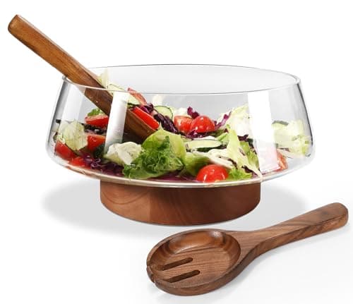 Airsent Glass Salad Bowl Set