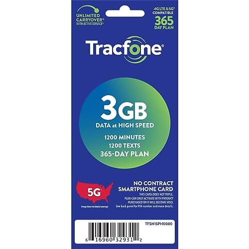 TracFone 1200 Min, 3GB Plan