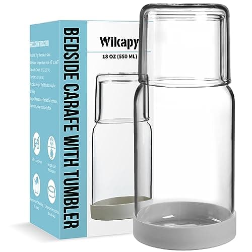 Wikapy Bedside Water Carafe Set