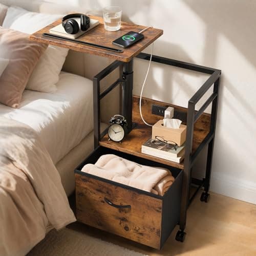 Faesun Swivel Lift Nightstand