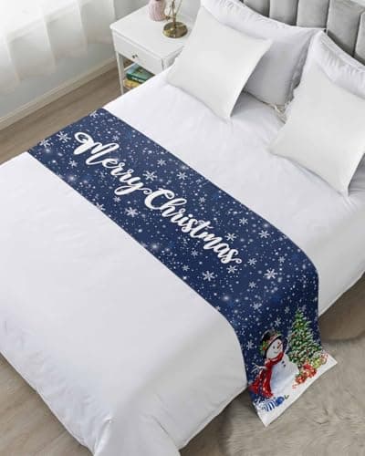 DecorLovee Christmas Bed Runner