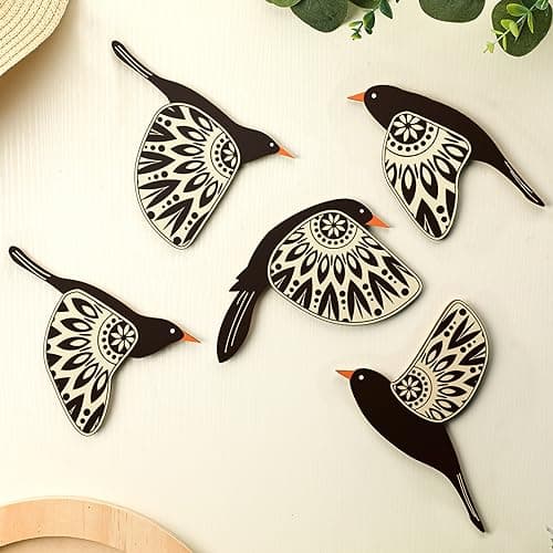 Barydat Wooden Bird Wall Art