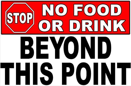 Stop No Food or Drink Sign Unknown