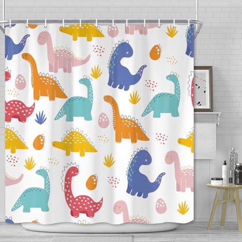 iTapnoom Kids Dinosaur Shower Curtain