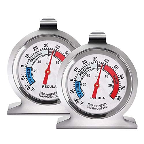 PECULA Refrigerator Thermometer 2 Pack