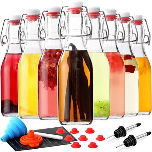 AOZITA 8-Pack Glass Bottles