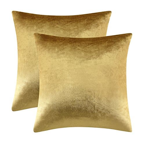 GIGIZAZA Gold Velvet Pillow Covers