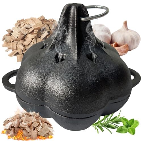 BOLVOUD Cast Iron Smoker Roaster