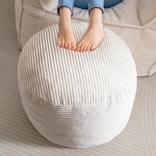 HIGOGOGO Round Pouf Ottoman