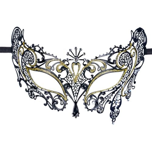Zinniday Rhinestone Masquerade Mask