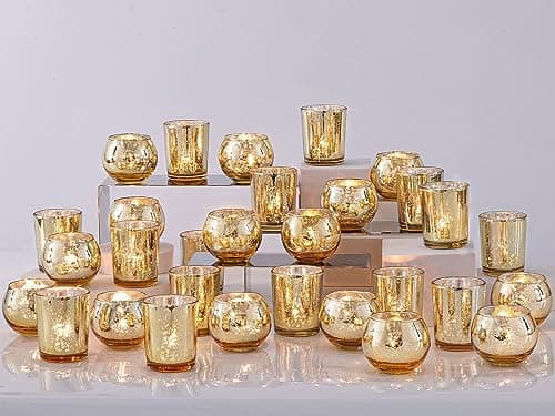 DEVI Gold Votive Candle Holders