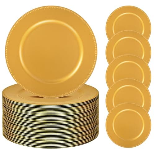 Yorcari Gold Charger Plates