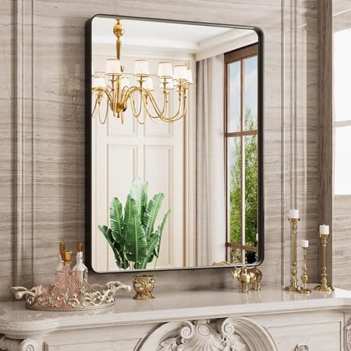 JISOSO Black Bathroom Mirror