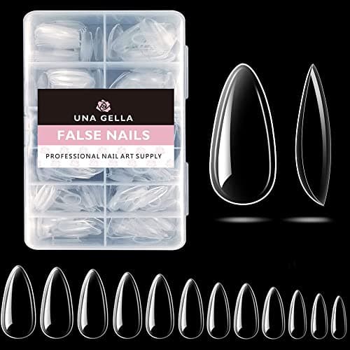UNA GELLA Almond Fake Nail Tips