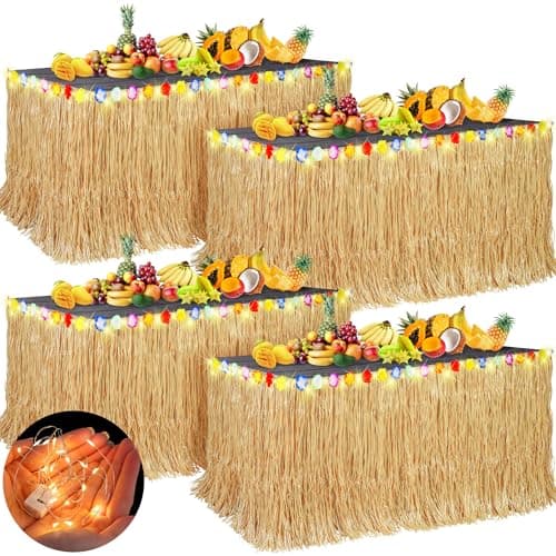 Aneco Luau Grass Table Skirts