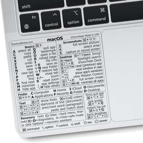 Synerlogic Mac OS Shortcuts Sticker