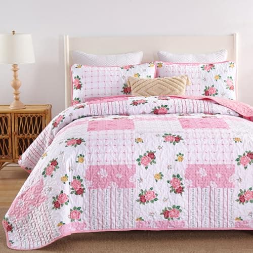 Menghomeus Pink Quilt Set