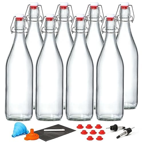 AOZITA 8 Pack Swing Top Bottles