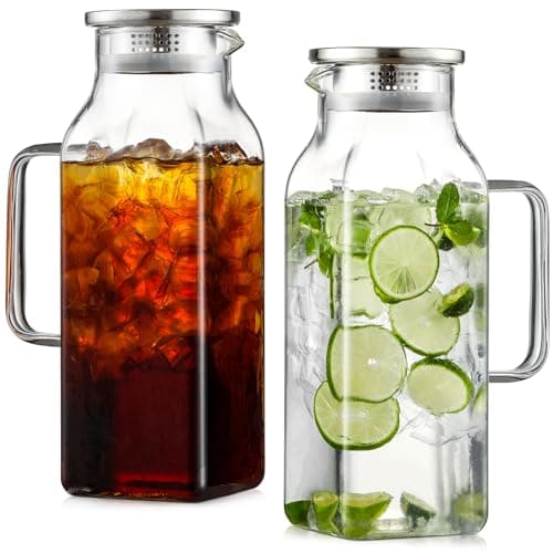 NETANY 2 Pack Glass Pitcher