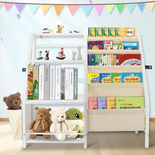 JAYOBGO Kids Bookshelf Organizer