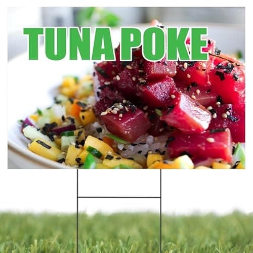CommerceSigns Tuna Poke Display Sign