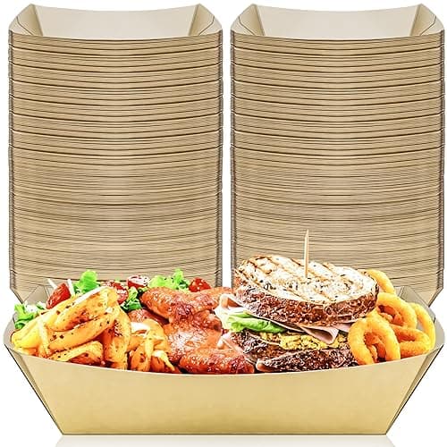 MotBach 100 Pack Paper Food Trays